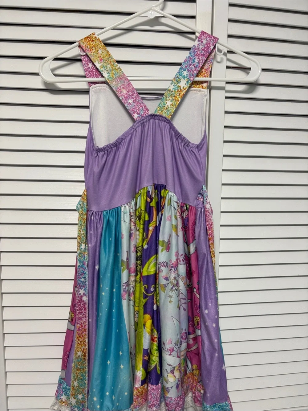 Purple Tinkerbell-Inspired Girls' Sleeveless Dress